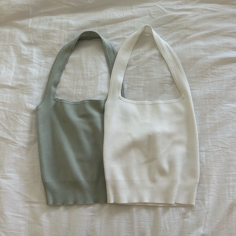 Abercrombie halter neck tank tops